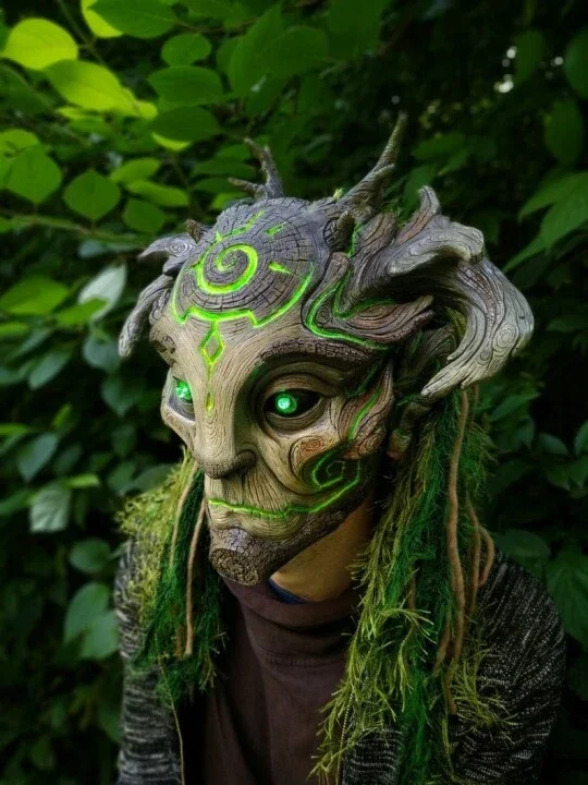 Waldgeistmaske des Grünen Mannes – Kostümzubehör