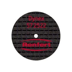Schwarze Trennscheibe Dynex für Dentalanwendungen mit rotem Aufdruck.