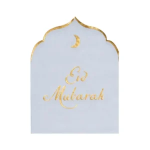 Serviettes Eid Mubarak pour fête blanc et doré