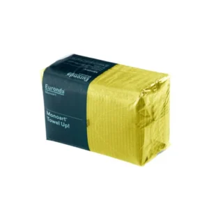 Monoart Patientenservietten Towel UP in gelber Verpackung mit Hygienefolie.