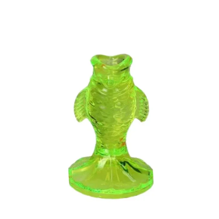 Jacquard Kerzenhalter Fisch gelb 12,5 cm