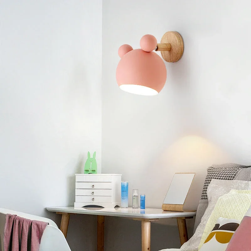 Brehn | Moderne Stil Cartoon Tier Wandleuchte Metall 1 Licht Wandlampe für Kinderzimmer
