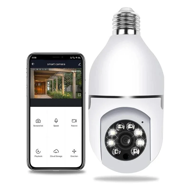 Intelligente drahtlose WiFi Vollfarbkamera mit Glühbirne | Brehn