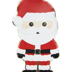 Plateau Père Noël pour fête rouge et blanc en carton rigide