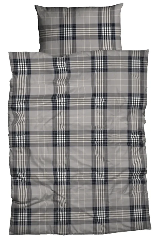 Living Dreams Flanell-Bettwäsche Grey/Blue Grey