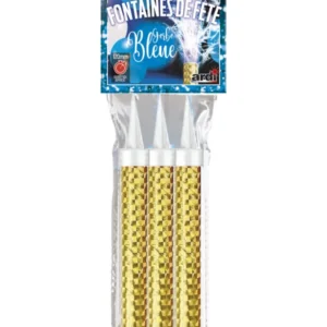 Fontaines scintillantes de fête pour anniversaire lot de 3 à gerbe bleue