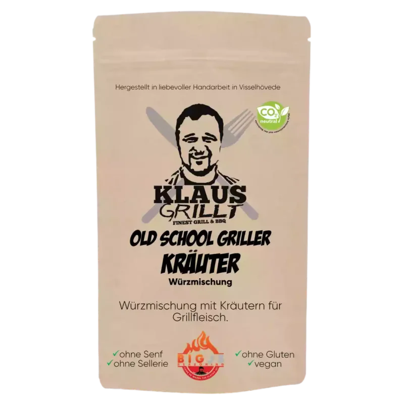 Klaus Grillt Old School Griller Kräuter 200g Beutel