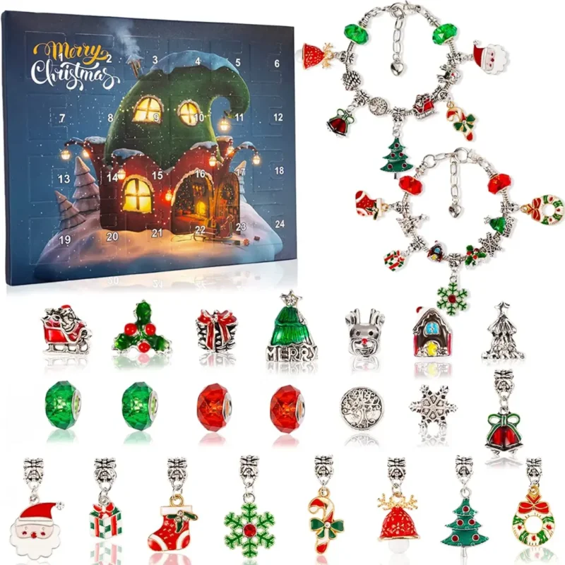 DIY Weihnachts-Adventskalender Armbänder Set