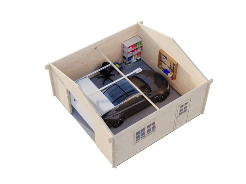 Palmako Roger 27,7 m2 mit Sektionaltor - Garage – Bild 3