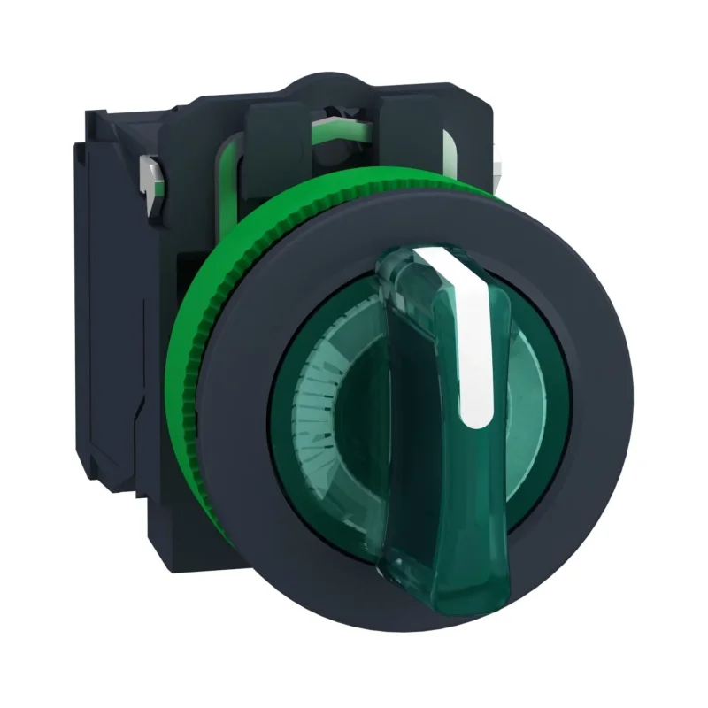 Schneider Electric - Wahlschalter, Komplettgerät Leuchtwahlschalter XB5FK133G5 gn,110V,1Ö1S,3St