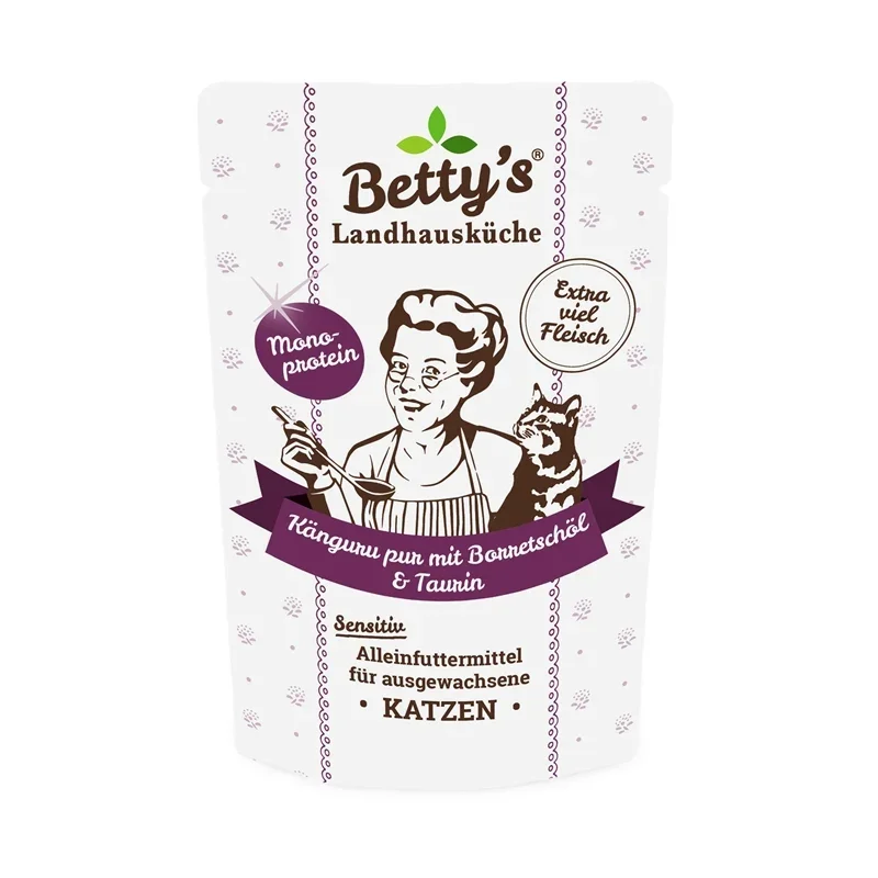 Betty's Landhausküche Katze Känguru pur & Borretschöl zoo-de