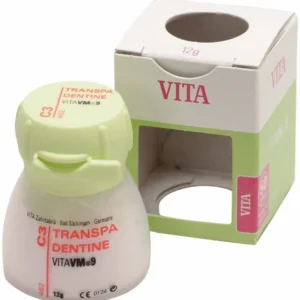 Transpa Dentin VITA VM9 C3, 12g Dose mit Verpackung.