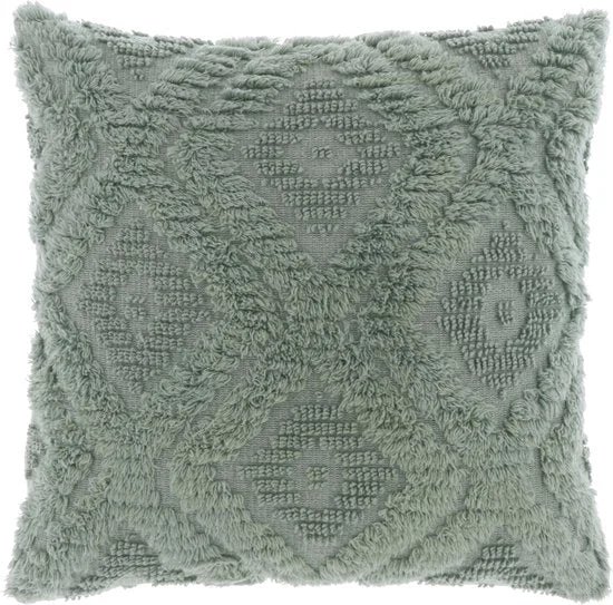 Unique Living Fransenkissen Nadira 45x45cm surf blue
