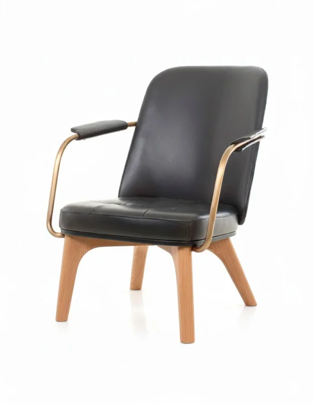 Utility Lounge Chair Eiche natur Camo Sierra Schwarz von Stellar Works