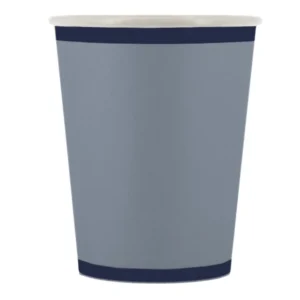 Gobelets en carton pour fête bleu orage et bleu marine