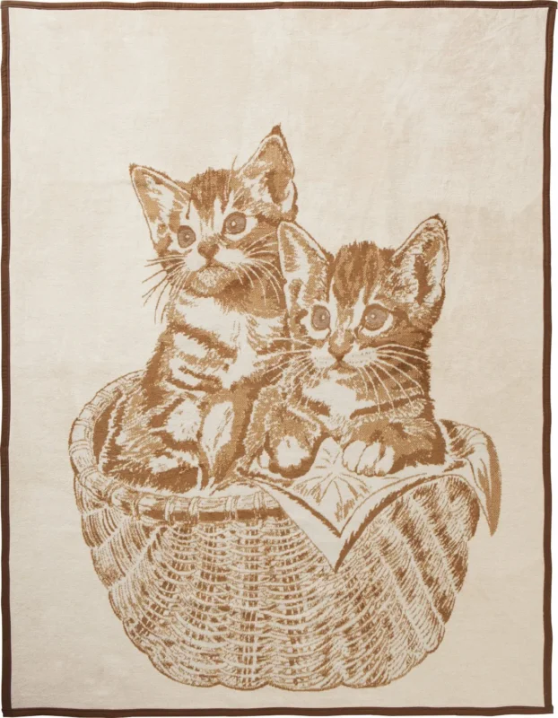 Biederlack Decke Katzen 150x200cm