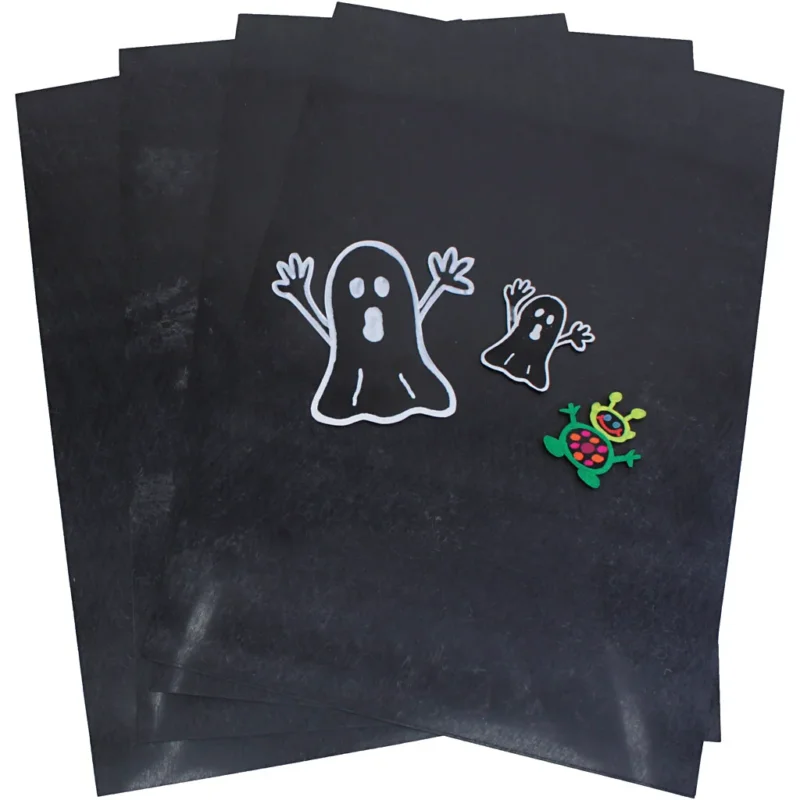 Shrink Plastic Sheets, A4, black, 10 sheet