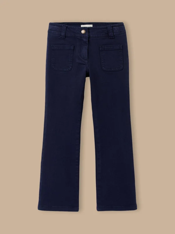 Mädchen-Schlaghose aus Twill-Stoff