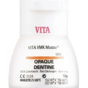 VMK Master 3D Opaque Dentine 12g Flasche mit Etikettierung.