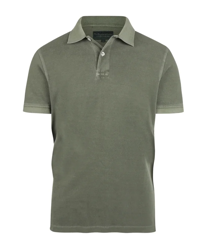 Polo Korte Mouw Garment Dyed | Olive