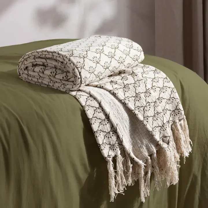 Wohn-Plaid Saku 130x180cm Olive