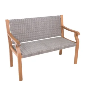 Bank Sitzbank ROSARIO Gartenbank Polyrattan Eukalyptus von Garden Pleasure
