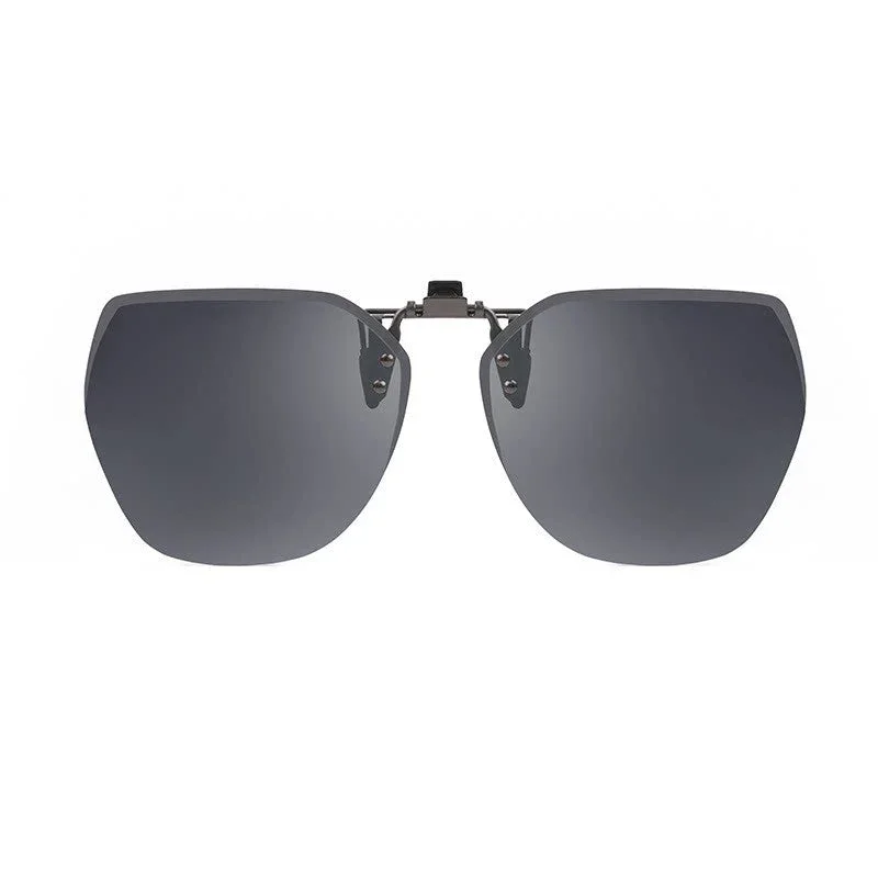 Brehn | Clip-on randlose polarisierte Sonnenbrillen, mit Blendfreiheit und hochklappbarem Design, für Outdoor/Fahren
