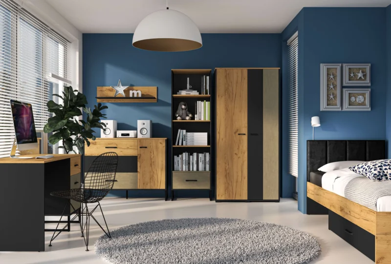Schlafzimmer Set 6-teilig – COLT – Moderne Industrial Einrichtung für stilvolle Schlafzimmer