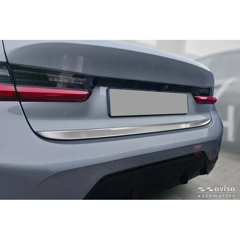 Avisa, Heckklappenleiste, gebürsteter Edelstahl, passt zu BMW 3-Serie (G20) M-Sport Facelift (2018-2022), Facelift (2022-2024) & Facelift (2024-)