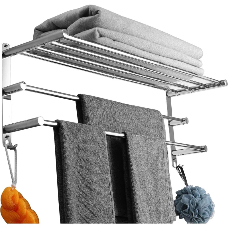Ausziehbarer Handtuchhalter Edelstahl 43-78cm ohne Bohren