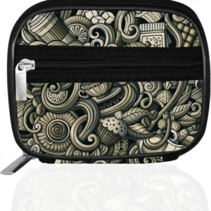 Tablettenbox 7 Tage Medikamentenbox Reißverschluss Stofftasche Braun