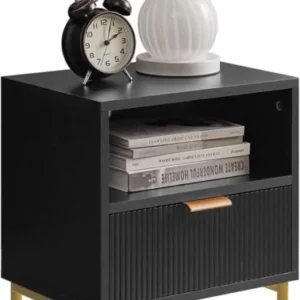 Nachttisch Mid-Century moderner mit Aufbewahrungsschublade