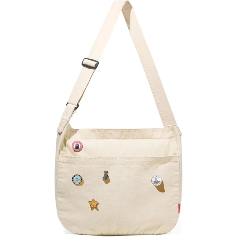 Captain Blues Canvas Messenger Bag mit Multi-Pockets, Damen
