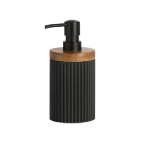 Andrea House Seifenspender Schwarz mit Holz