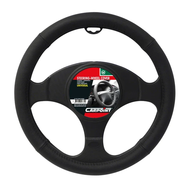 Carpoint, Lenkradhülle Universal Leder - Schwarz