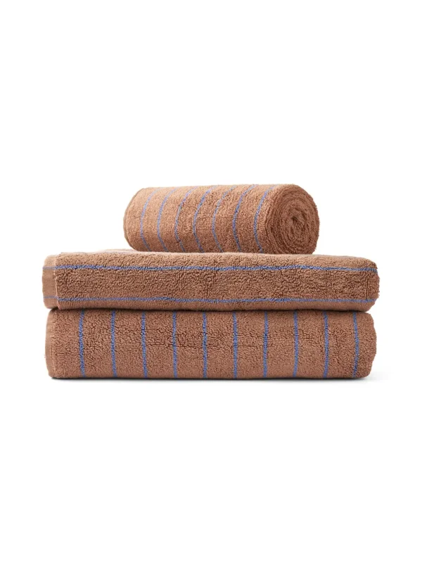 Naram towel - Camel & Ultramarine blue von Bongusta