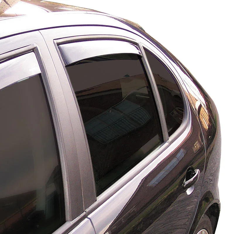 ClimAir, Windabweiser Master Schwarz (Hinten) passend für Skoda Fabia 5J 4/5 türer 2014-, Plastik