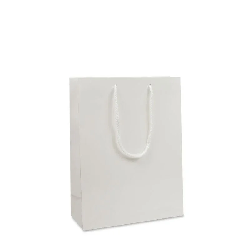 Glossy Carrier Bags 25+11x33cm White
