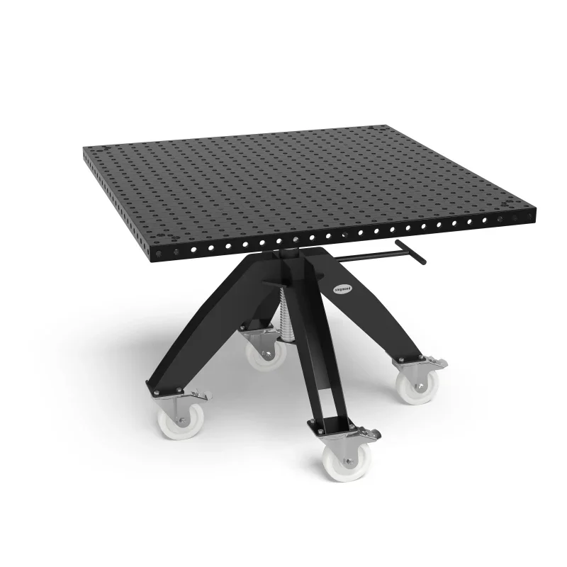 Siegmund Drehtisch höhenverstellbar Mobil inkl. Basic Tischoberteil 1200x1200x50 System 16