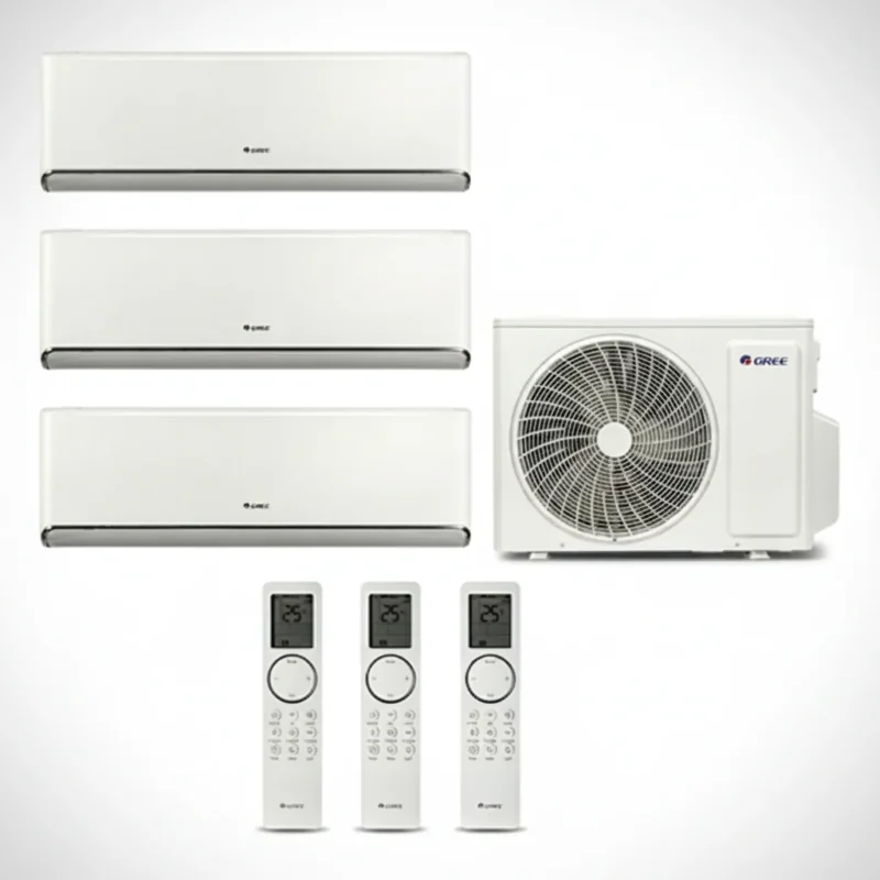 Gree - Airy Ventus WiFi Multisplit Klimaanlage 3 × Wandgerät + Außeneinheit