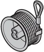 Seiltrommel, Beschlag N, L, bis Torhöhe = 2250 mm, rechts