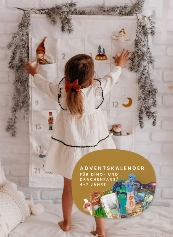 Adventskalender & Füllung für Dino und Drachenfans 4-7 Jahre