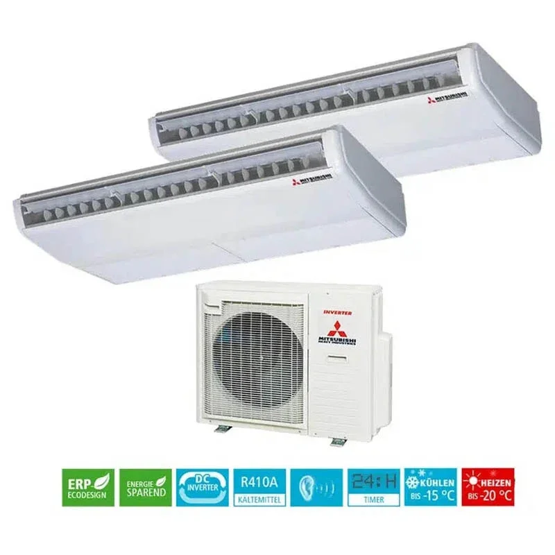Mitsubishi Heavy - Set 2x Deckenunterbaugerät 5,0 kW - FDE50VH + Außengerät SCM80ZS-W R32 Klimaanlage