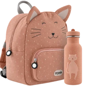 Schulset - Rucksack & Trinkflasche - Mrs. Cat