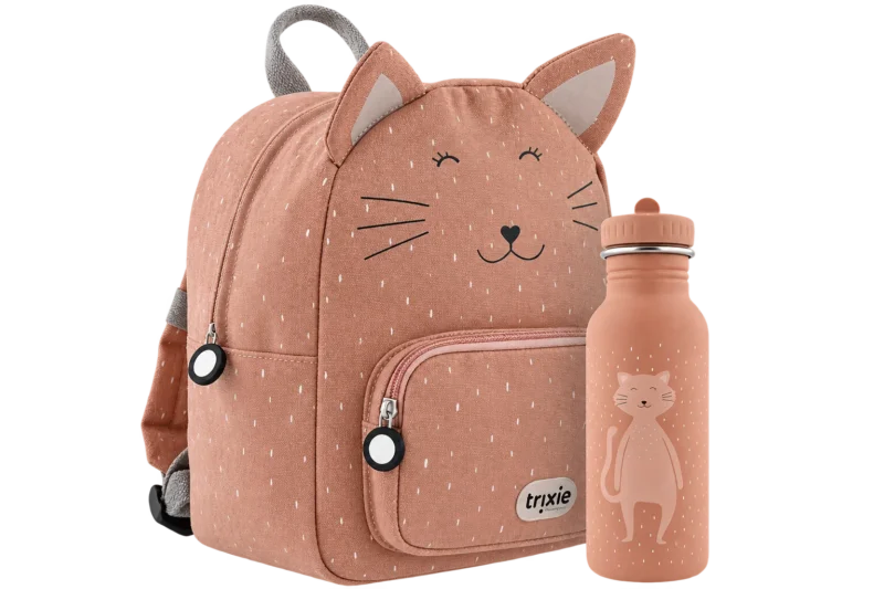 Schulset - Rucksack & Trinkflasche - Mrs. Cat