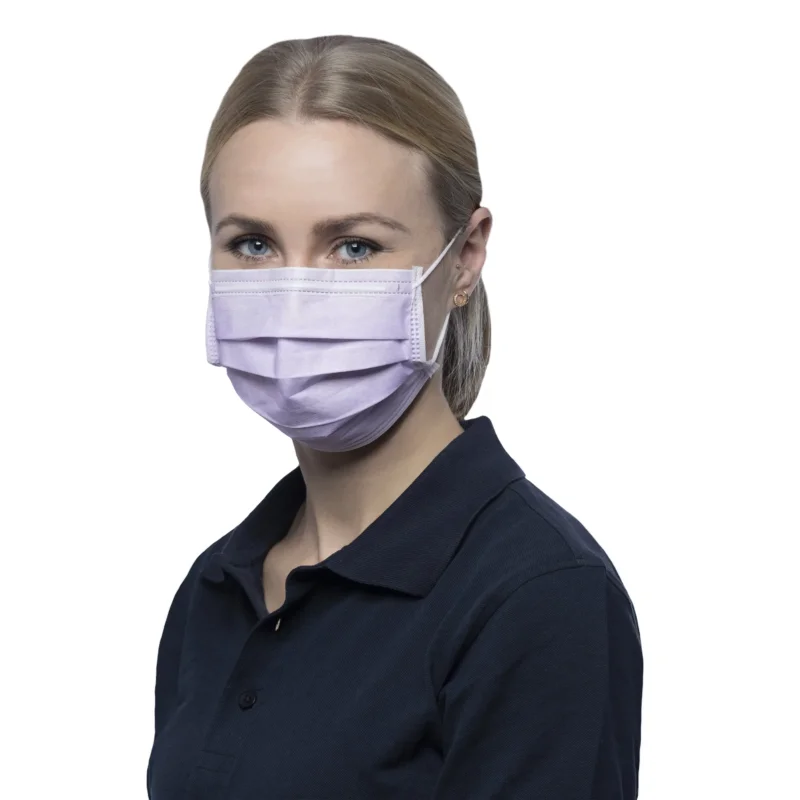 NITRAS SOFT PROTECT, medizinische Gesichtsmaske, lavendel, EN 14683, Box à 50 Stück