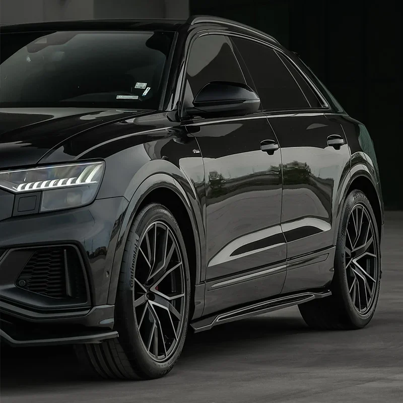 OneWay, Seitenschweller, Mattschwarz, passt für Audi Q8 S-Line & SQ8 MK1 (2018-2023)