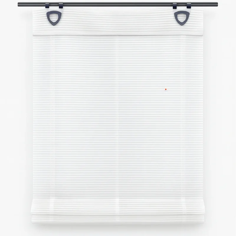 Raffrollo Bambusoptik weiß wollweiß inkl. Haken ohne Bohren Rollo 45/60/80/95x130cm