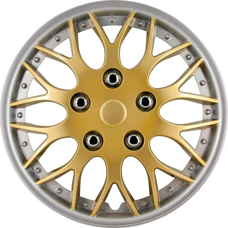 AutoStyle, Satz Radzierblenden Missouri 14-Zoll Gold/Silber unrandet, ABS