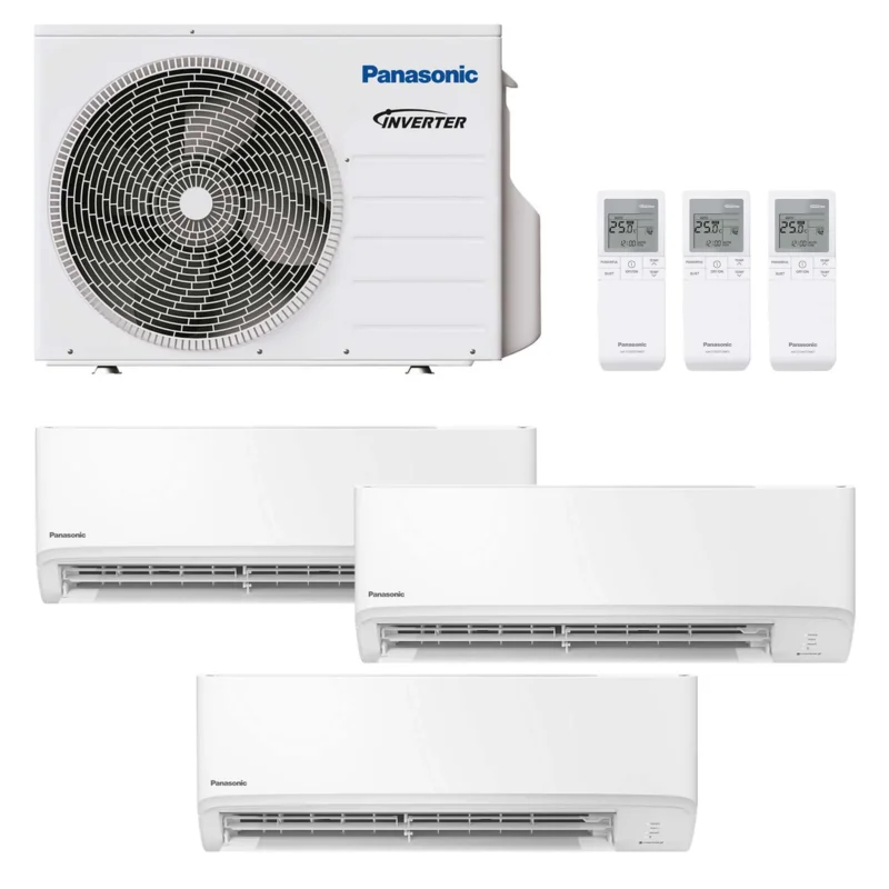 Panasonic TZ CKEW Ultrakompakt Multisplit-Klimaanlage 3× Wandgerät